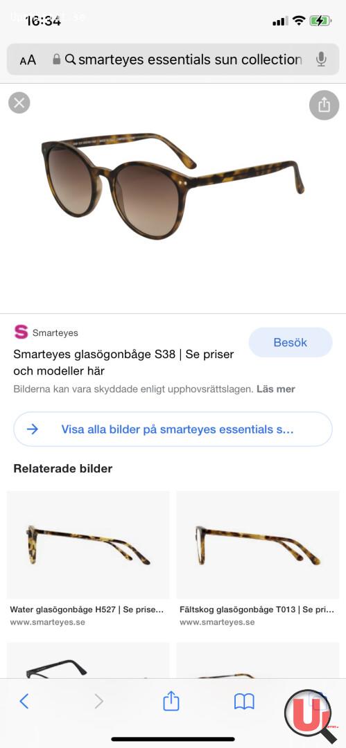 Borttappade läsglasögon med samma typ av båge som på bilden  på www.upphittat.se